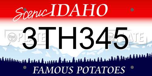 3TH345 Idaho License Plate