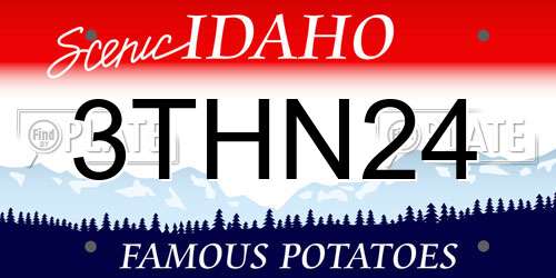 3THN24 Idaho License Plate