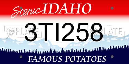 3TI258 Idaho License Plate