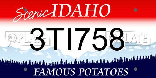 3TI758 Idaho License Plate