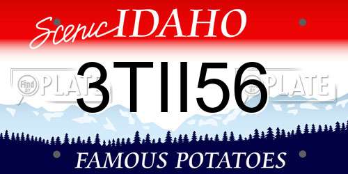 3TII56 Idaho License Plate