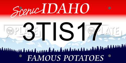 3TIS17 Idaho License Plate
