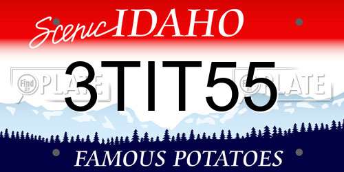 3TIT55 Idaho License Plate