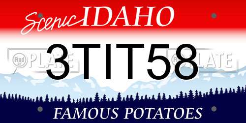 3TIT58 Idaho License Plate