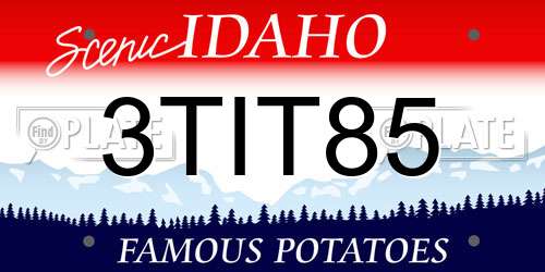 3TIT85 Idaho License Plate
