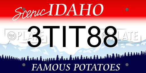 3TIT88 Idaho License Plate