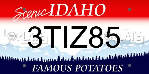 3TIZ85 Idaho License Plate