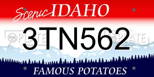 3TN562 Idaho License Plate