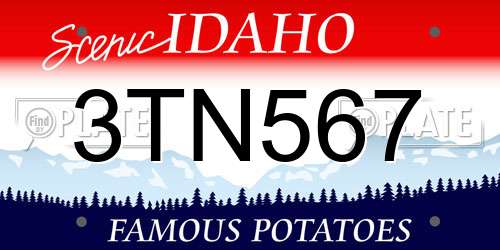 3TN567 Idaho License Plate