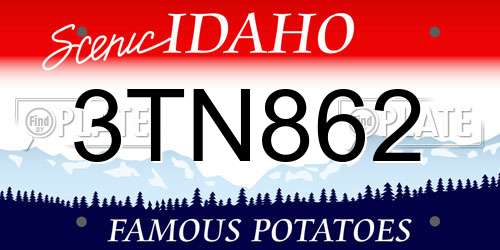 3TN862 Idaho License Plate