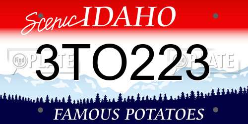 3TO223 Idaho License Plate