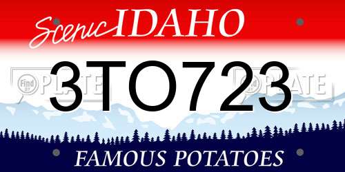 3TO723 Idaho License Plate