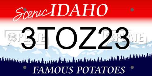 3TOZ23 Idaho License Plate