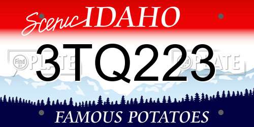 3TQ223 Idaho License Plate