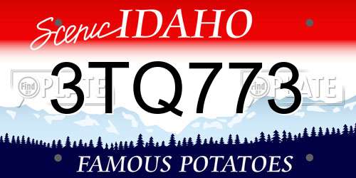 3TQ773 Idaho License Plate