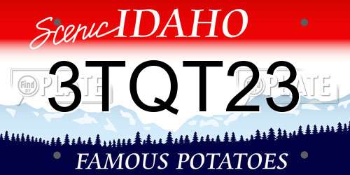 3TQT23 Idaho License Plate