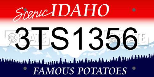 3TS1356 Idaho License Plate