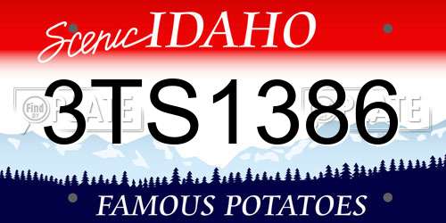 3TS1386 Idaho License Plate