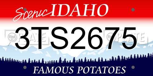 3TS2675 Idaho License Plate