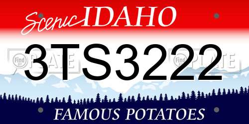 3TS3222 Idaho License Plate