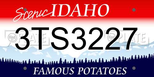 3TS3227 Idaho License Plate