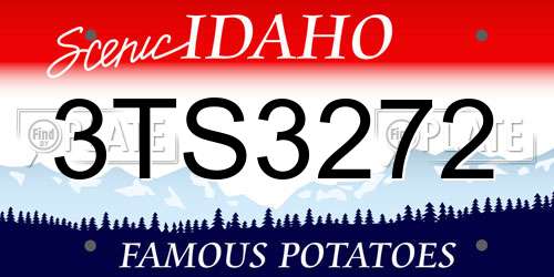3TS3272 Idaho License Plate