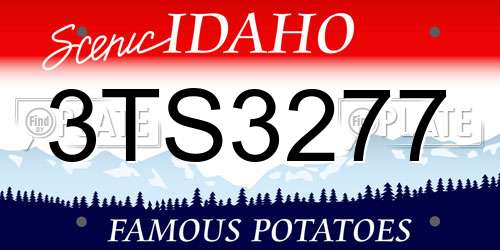 3TS3277 Idaho License Plate