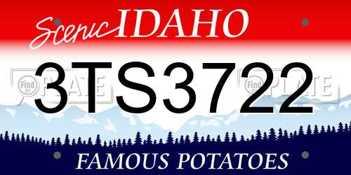 3TS3722 Idaho License Plate