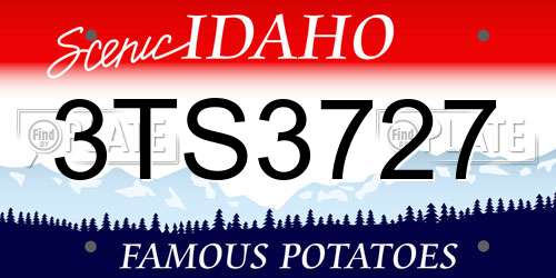 3TS3727 Idaho License Plate