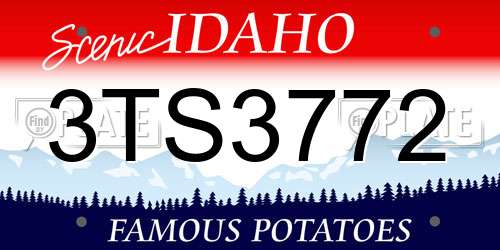 3TS3772 Idaho License Plate