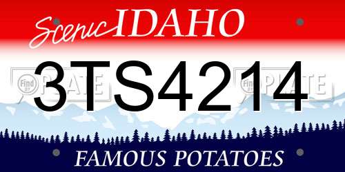 3TS4214 Idaho License Plate