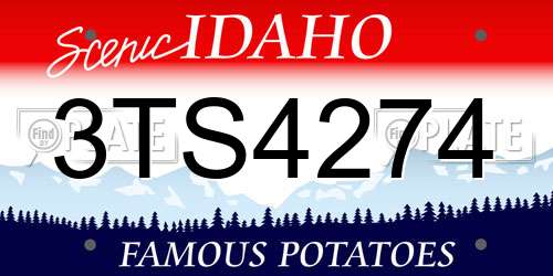3TS4274 Idaho License Plate
