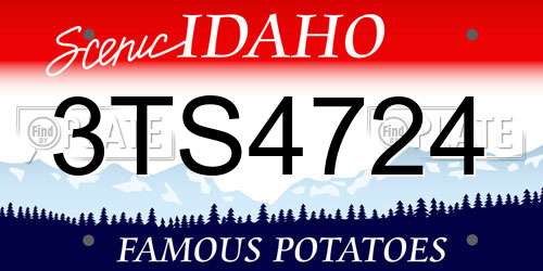 3TS4724 Idaho License Plate