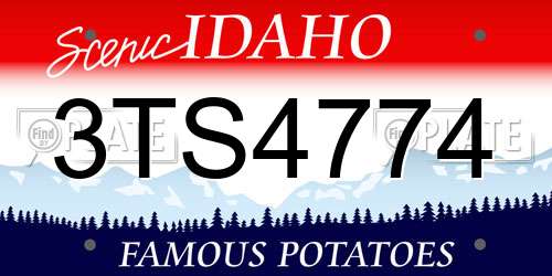 3TS4774 Idaho License Plate