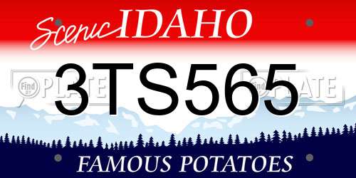 3TS565 Idaho License Plate