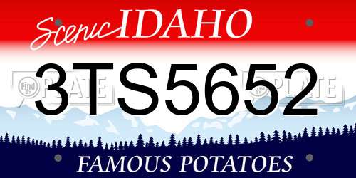 3TS5652 Idaho License Plate