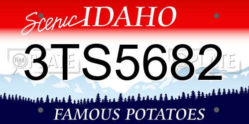 3TS5682 Idaho License Plate