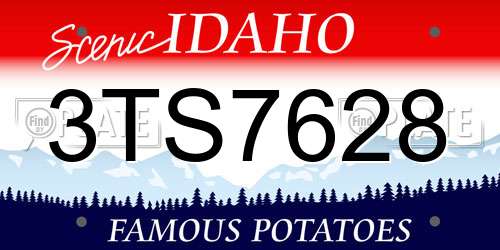 3TS7628 Idaho License Plate