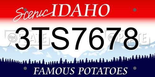 3TS7678 Idaho License Plate