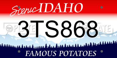 3TS868 Idaho License Plate