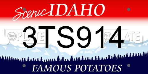 3TS914 Idaho License Plate
