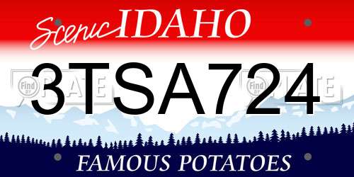 3TSA724 Idaho License Plate
