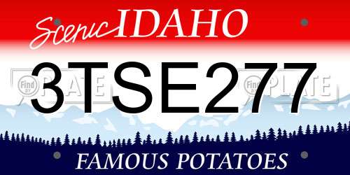 3TSE277 Idaho License Plate