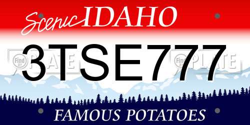 3TSE777 Idaho License Plate