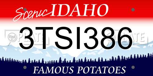 3TSI386 Idaho License Plate