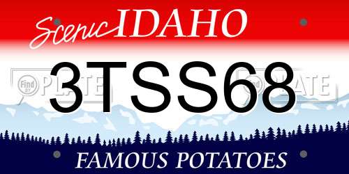3TSS68 Idaho License Plate