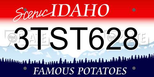 3TST628 Idaho License Plate
