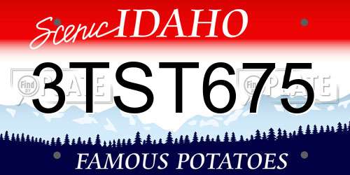 3TST675 Idaho License Plate
