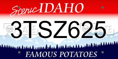3TSZ625 Idaho License Plate