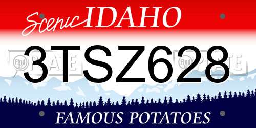3TSZ628 Idaho License Plate